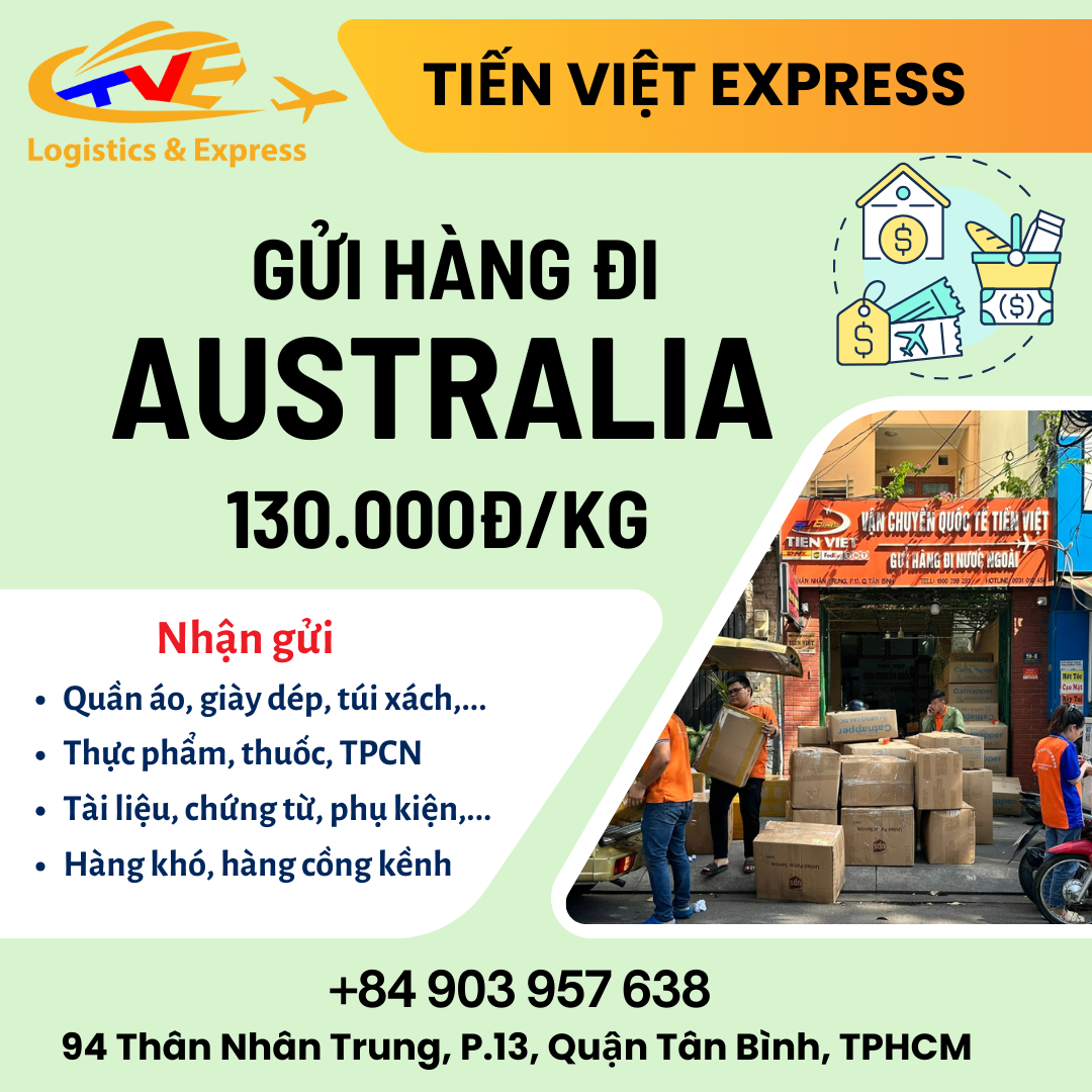 Gửi hàng đi Úc- Tiến Việt Express